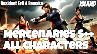 Resident Evil 4 Remake - Mercenaries S++ Rank (ISLAND) 150/150 COMBOS With All Characters