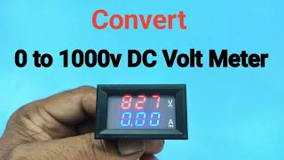 DC Voltmeter Convert 0-1000 Voltage ||High Voltage DC Volt Amp Meter ||