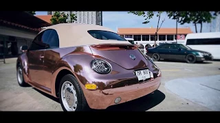 Volkswagen Beetle With Rose Gold Chrome Full Wrap system
