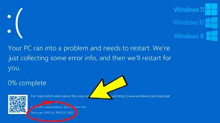 Fix Critical Process Died Blue Screen Windows 11/10/8 | How To Solve critical process died Error ✔️