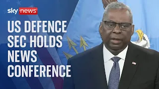 US defence sec holds news conference after virtual Ukraine Defense Contact Group meeting