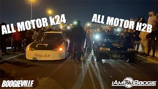 All Motor K24 Civic Hatch vs All Motor H2b CRX💰💰💰