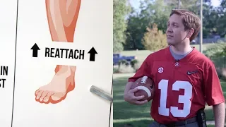 SEC Shorts - Alabama fan set to donate ankle to Tua