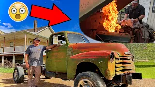 Close Call! The Worst FIRE We've Ever Had Almost Burned Down Our New Off Road Rollback Project!