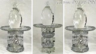 Dollar Tree DIY 2 Glam Crystal Display Stands Glam Home Décor Ideas 2020
