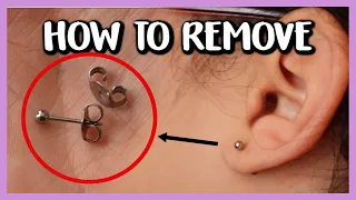 HOW TO REMOVE PIERCING EARRINGS WITH BUTTERFLY BACKINGS + WHAT TO DO IF IT'S STUCK!