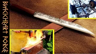 Leaf-Spring Forged into a VIKING SEAX; High-Speed Build (Backyard Blacksmithing)