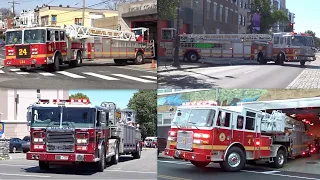 Tiller Fire Trucks Responding - Compilation