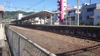 山陽本線  普通列車105系F-02編成+F-01編成 笠岡駅を発車