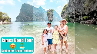 James Bond Island 😍 Schwimmendes Dorf, Affen füttern & Mangroven Fahrt! Schönster Tag in Thailand!