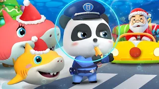 Baby Panda Traffic Police | Traffic Jam on Christmas Eve | Christmas Song | BabyBus