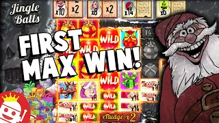 IT'S IN! ⚡ FIRST EVER JINGLE BALLS MAX WIN TRIGGERED 🎅 SECRET END ANIMATION!