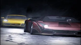 STOCK Porsche cayman S vs Wolf Lamborghini - NFS Carbon