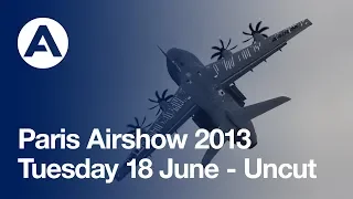 Paris Air Show 2013 - Tuesday 18 June, Airbus A380 and A400M Flying demos - uncut version