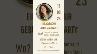 eCard Einladung zur Geburtstagsparty