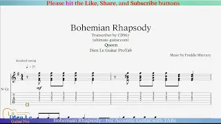 Bohemian Rhapsody - For Acoustic Guitar with TABs