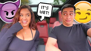 TELLING MY BOYFRIEND "IT'S WET" WHILE HE DRIVES! *GOT JUICY*