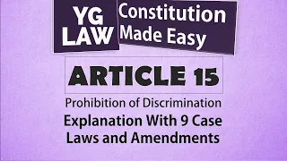 Article 15 - Constitution of India