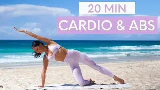 20 MIN PILATES CARDIO & ABS || Low Impact Workout (Stretch Included)