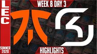 FNC vs SK Highlights | LEC Summer 2020 W8D3 | Fnatic vs SK Gaming