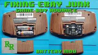 Game Boy Advance - Rechargeable Battery Mod - Fixing Ebay Junk