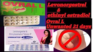 Ovral L tablet uses in hindi/ Unwanted 21 days/Levonorgestrel & ethinyl estradiol tablets ip/Ovral L