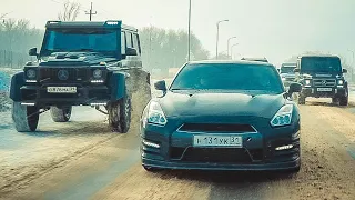 ГЕЛИК против NISSAN GT-R на бездорожье! GTR OFFROAD