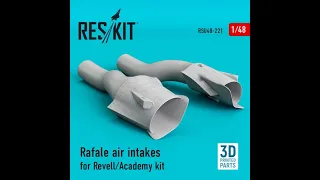 Unboxing RESKIT RSU48-0221 1/48 Rafale Air Intakes For Revell/Academy Kit (3D Printing)