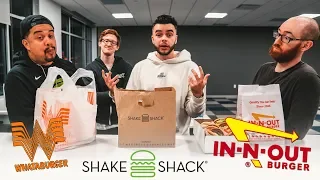 THE BEST FAST FOOD BURGER? (IN N OUT vs. WHATABURGER vs. SHAKE SHACK)