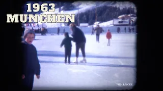 1962 Munchen Winter Scenes sound added - old 8mm  amateur video