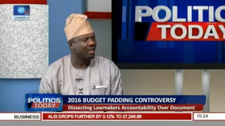 Politics Today: Focus On 2016 Budget Padding Controversy Pt 2