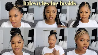 6 EASY Ways to Style Boho Knotless Braids in UNDER 10 Minutes | Naturally Sunny