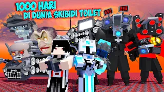 ANIMASI 1000 HARI DI DUNIA SKIBIDI TOILET BERSAMA TITAN CAMERAMAN DAN TITAN SPEAKERMAN DI MINECRAFT