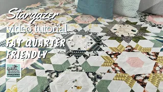 NO Y-seam Fat Quarter Friendly Pattern! Stargazer from Quilt Addicts Anonymous