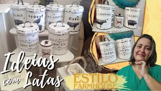 Diy de Latas em Estilo Farmhouse