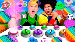 100 BOTÕES MISTERIOSOS DE FIDGET TOYS E POP IT !!! 100 mystery buttons