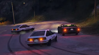 GTA 5 : Tandem Drift Futo Gtx "Initial D AE86" NO MODS