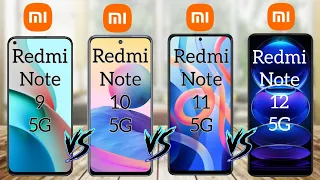 Redmi Note12 5G Vs Redmi Note11 5G Vs Redmi Note10 5G Vs Redmi Note 9 5G| Full Comparison (2022)