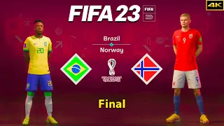FIFA 23 - BRAZIL vs. NORWAY - FIFA World Cup Final - Vinicius vs. Haaland - PS5™ [4K]