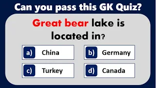 General Knowledge quiz! Can you solve this quiz and score full points ;Quiz # 7