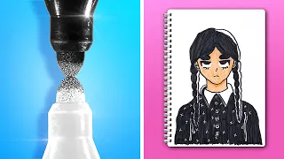 FUN & EASY DRAWING HACKS for BEGINNERS || Good VS Bad Student Art Battle by 123 GO! CHALLENGE