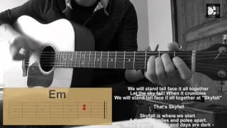 Adele - Skyfall. How to play the song. Cover, chords, lyrics. Guitar acoustic