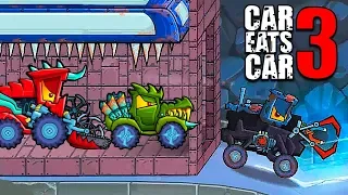 АРХИВЕР VS ПОЛИЦИЯ Car Eats Car 3 - прохождение игры слабой тачкой в мульт игре про голодные машинки