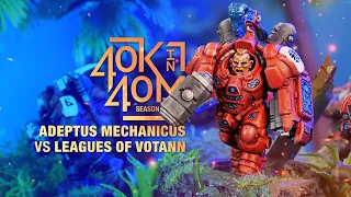 Leagues of Votann versus Adeptus Mechanicus! New Army Set. Warhammer 40k in 40m.