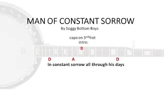 Man of Constant Sorrow by Soggy Bottom Boys - Easy acoustic chords and lyrics