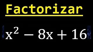 Factorizar x^2-8x+16 , factores primos , metodo de aspa simple y comprobacion