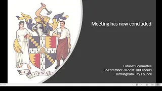 Cabinet Committee - Tuesday 6 September 2022 - 1000 hours