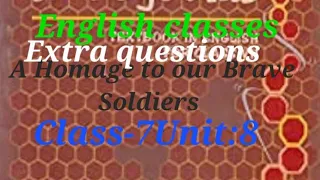 Cbse/Ncert Class-7 English book honeycomb Chapter 8 A Homage to our Brave Soldiers extra questions .