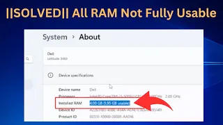 ✅2024 Fix- All RAM Not Fully Usable in Windows 11 / 10 / 8 / 7 | How To Use Full Installed RAM