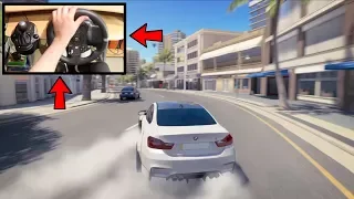Forza Horizon 3 Drifting BMW M4 (Steering Wheel w/Clutch + Shifter) No HUD Gameplay